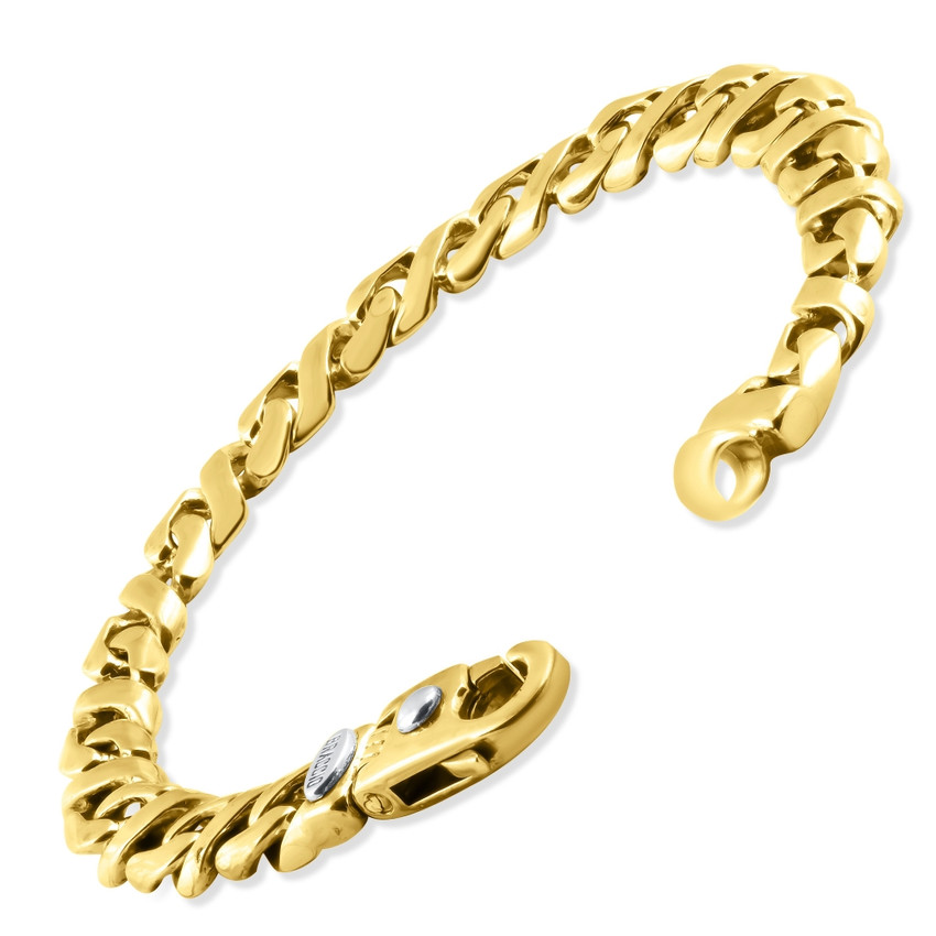 Men's Link 14k Gold (37gram) or Platinum (60gram) 7.5mm Bracelet 8.5"