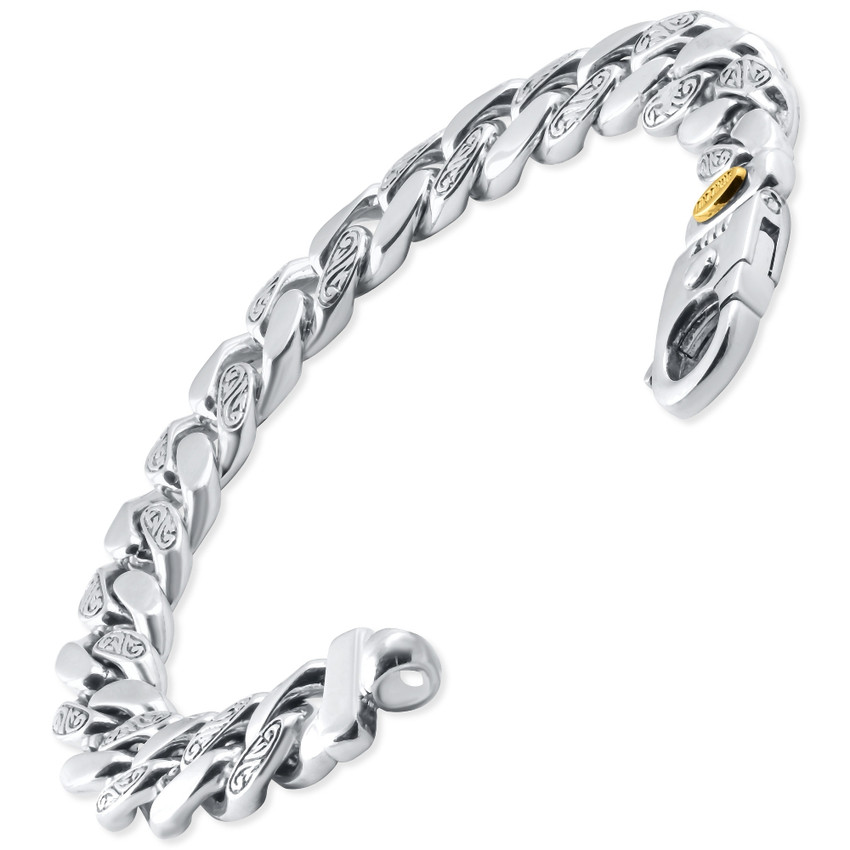 Men's Designed Link 14k Gold (87gram) or Platinum (163gram) 12mm Bracelet 8.75"