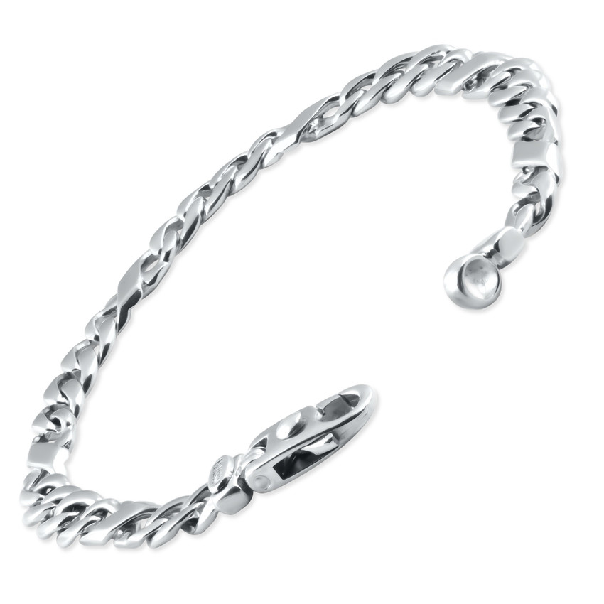 Men's Link 14k Gold (26gram) or Platinum (42gram) 7.5mm Bracelet 8.5"