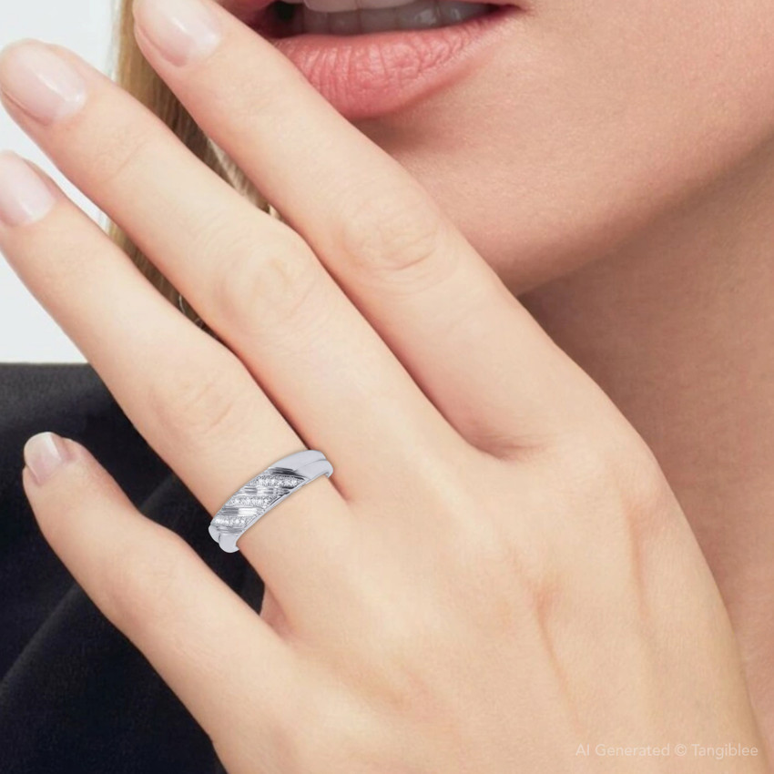 1/4ct His & Hers Diamond Ring Set 10K White Gold
