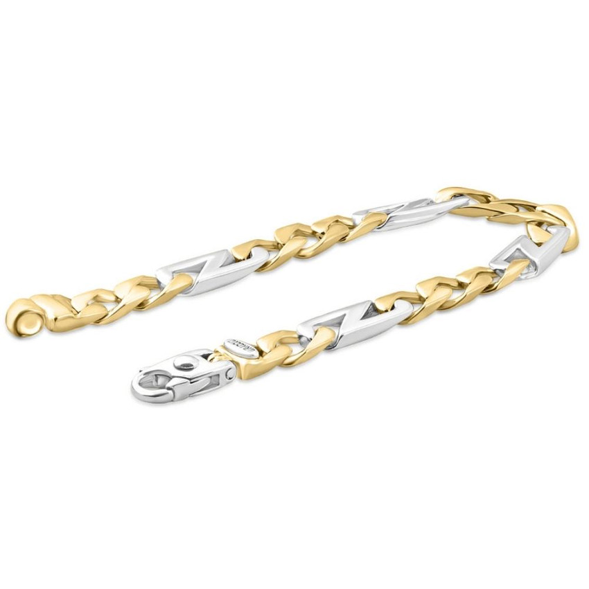 Men's figaro 14k Gold (39gram) or Platinum (63gram) 8.5mm Link Bracelet 8.25"