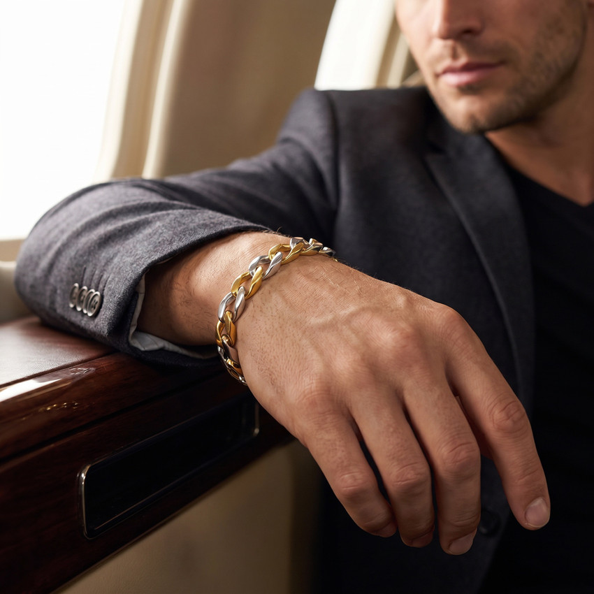 Men's Cuban Link 14k Gold (45gram) or Platinum (72gram) 8mm Bracelet 8.25"
