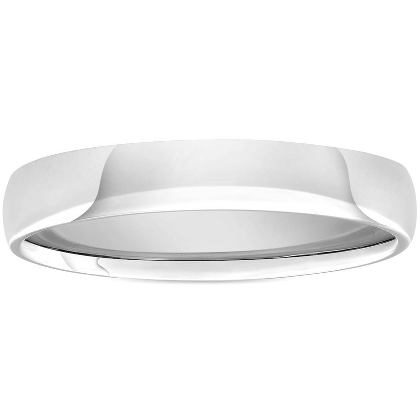 4mm Dome High Polished Wedding Band 950 Platinum Ring