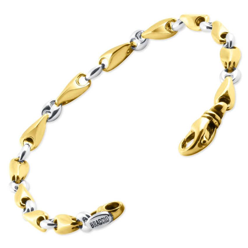 Men's Link 14k Gold (24gram) or Platinum (39gram) 4mm Bracelet 8.5"