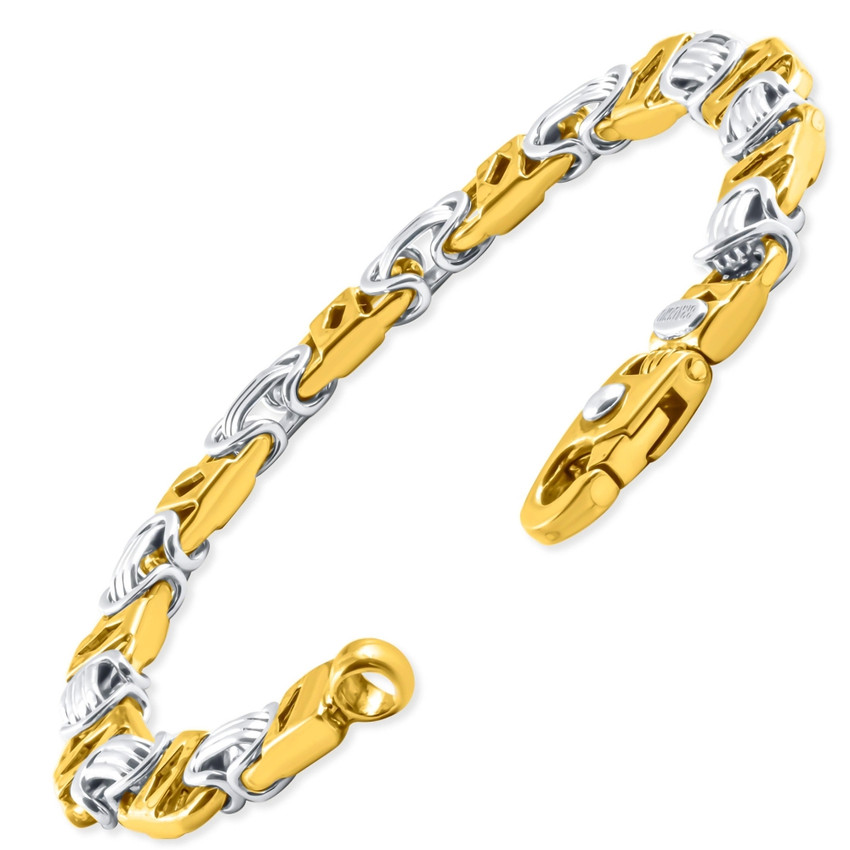 Men's Link 14k Gold (45gram) or Platinum (73gram) 9mm Bracelet 8.5"