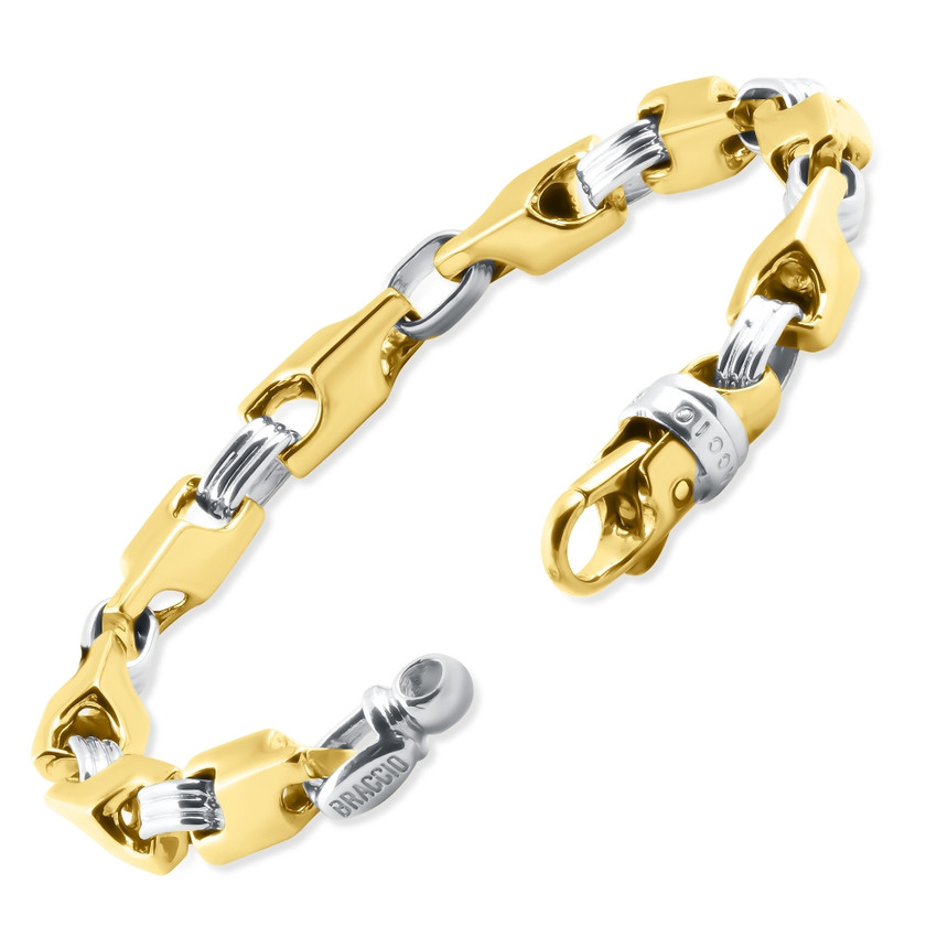 Men's Link 14k Gold (45gram) or Platinum (72gram) 6mm Bracelet 8.5"