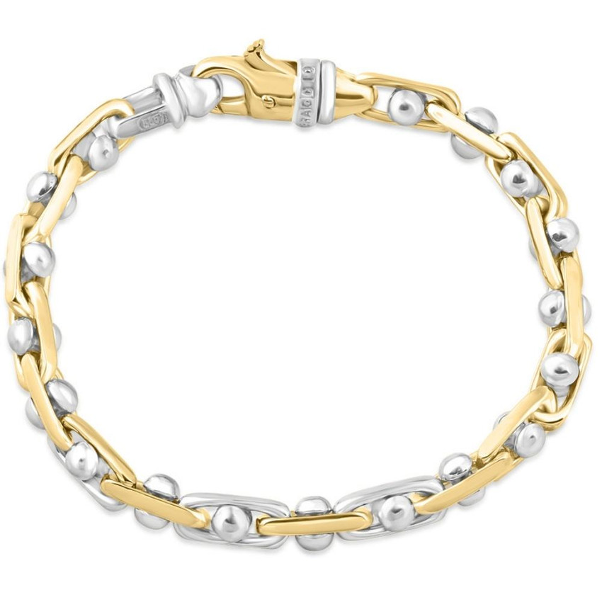 Men's Link 14k Gold (51gram) or Platinum (82gram) 6.5mm Link Bracelet 8.5"