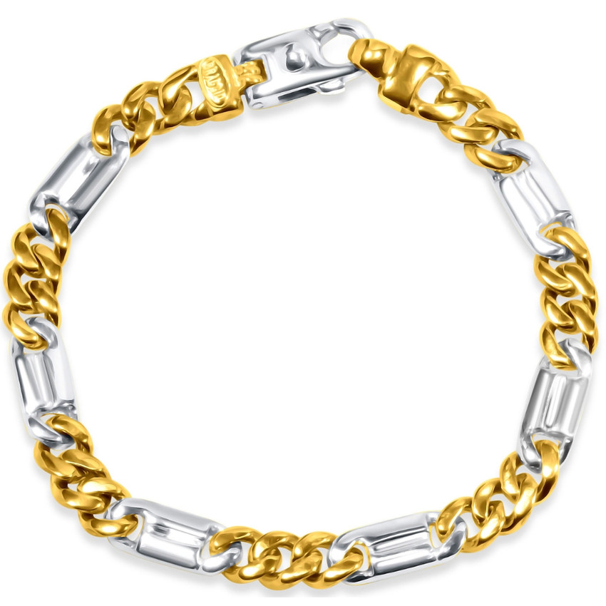 Men's Link 14k Gold (38gram) or Platinum (61gram) 7mm Bracelet 8.5"