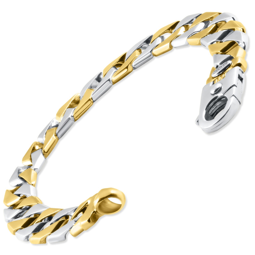 Men's Link 14k Gold (62gram) or Platinum (99gram) 12.5mm Bracelet 8.5"