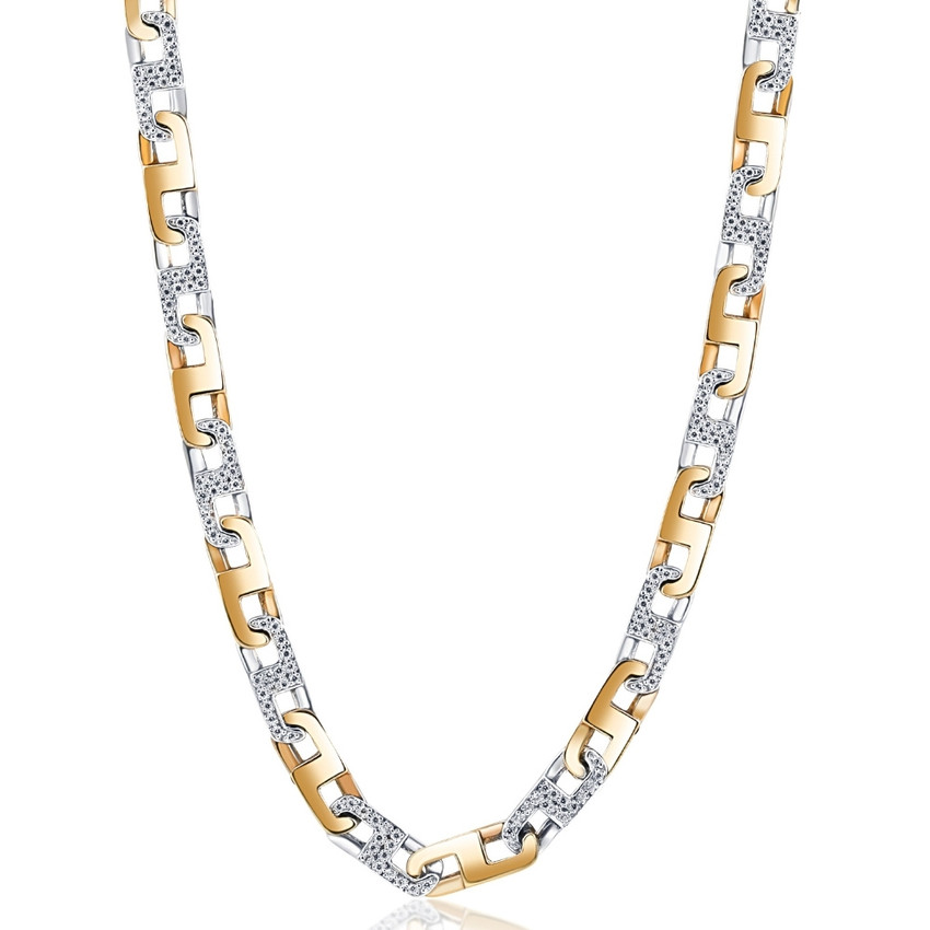 Men's 14k Gold (108gram) or Platinum (203gram) 8.5mm Diamond Chain Necklace 20"