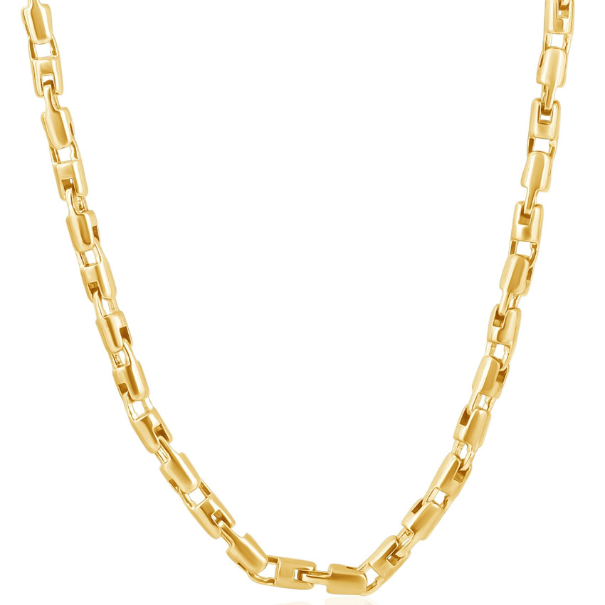 Men's 14k Gold (61gram) or Platinum (114gram) 5.5mm Link Chain Necklace 24"