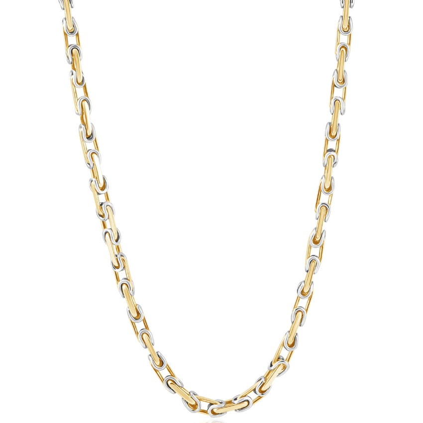 Men's 14k Gold (79gram) or Platinum (148gram) 5.5mm Link Chain Necklace 24"