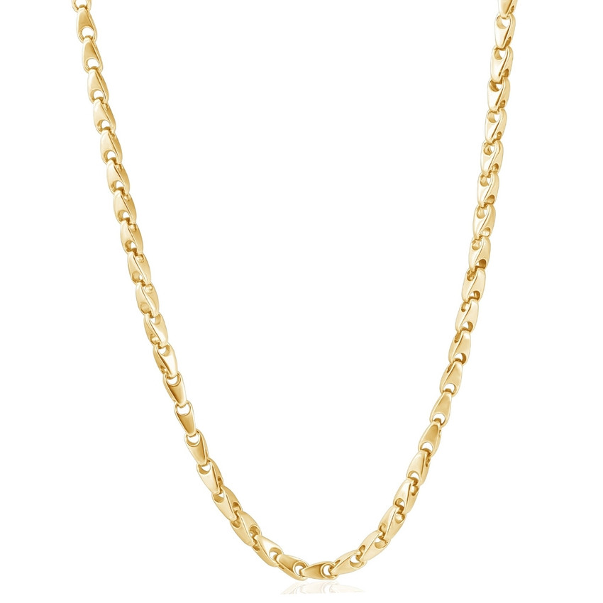 Men's 14k Gold (72gram) or Platinum (135gram) 4.5mm Link Chain Necklace 24"