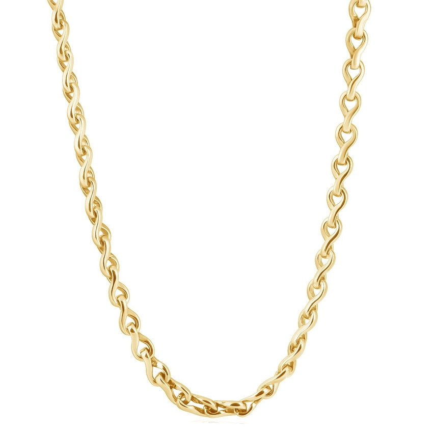 Men's 14k Gold (60gram) or Platinum (112gram) 7mm Link Chain Necklace 22"