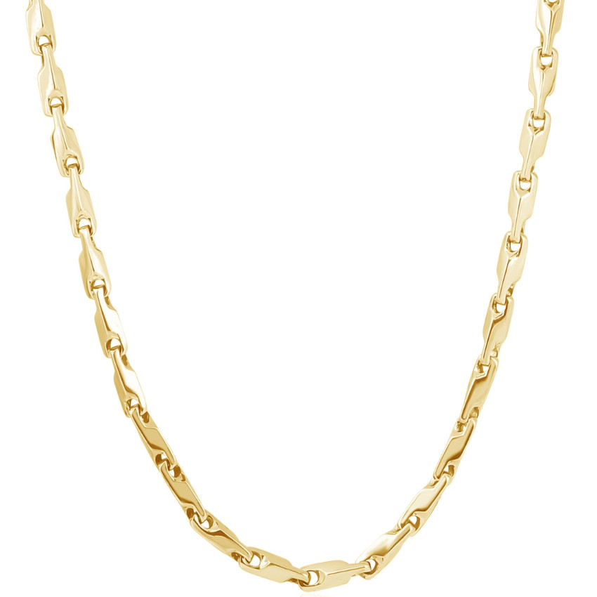 Men's 14k Gold (47gram) or Platinum (88gram) 4.5mm Link Chain Necklace 20"