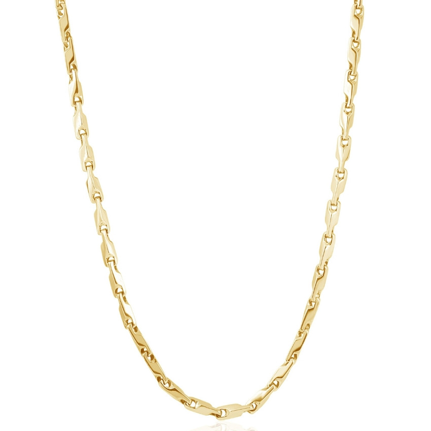 Men's 14k Gold (47gram) or Platinum (88gram) 4.5mm Link Chain Necklace 20"