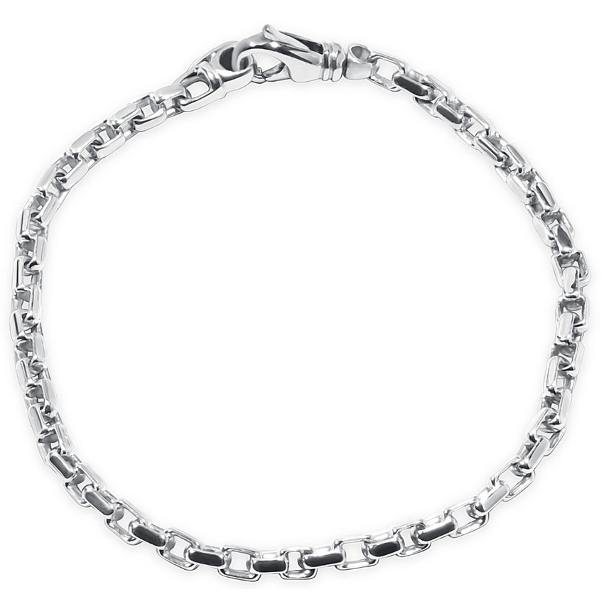 Men's 14k Gold (15gram) or Platinum (28gram) 4mm Link Bracelet 8.5"