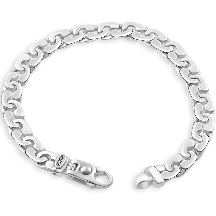 Men's 14k Gold (35gram) or Platinum (65gram) 8mm Link Bracelet 8.5"