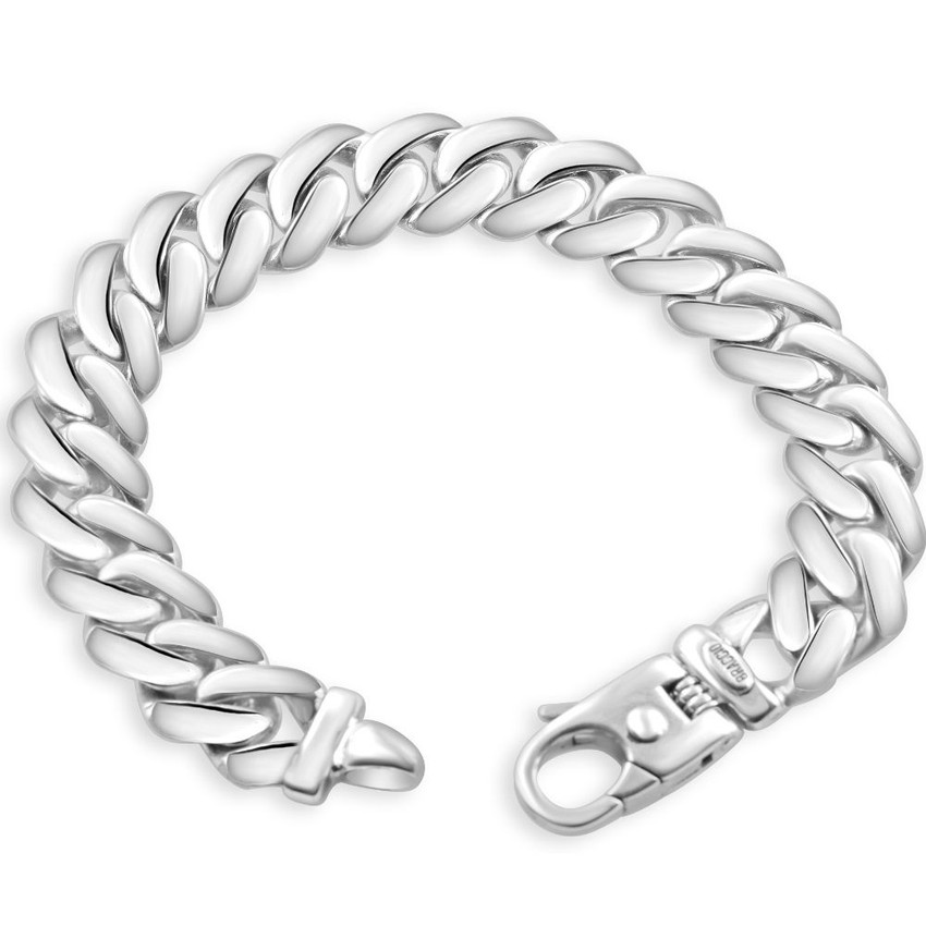 Men's Cuban 14k Gold (86gram) or Platinum (161gram) 13.5mm Link Bracelet 9"