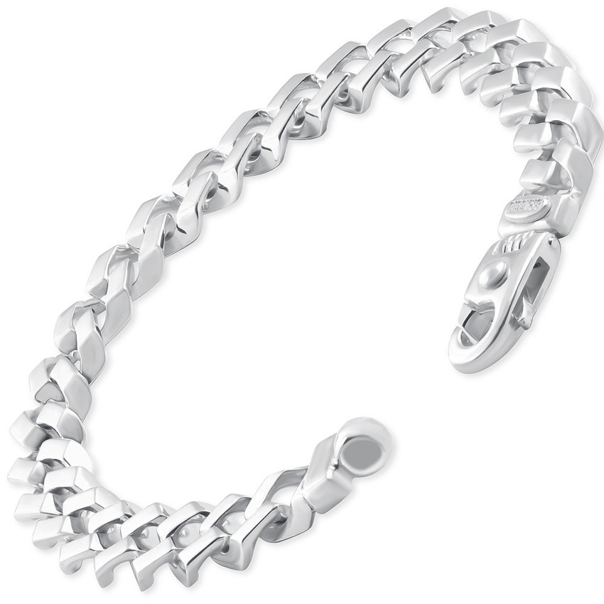 Men's 14k Gold (58gram) or Platinum (109gram) 11mm Link Bracelet 9"