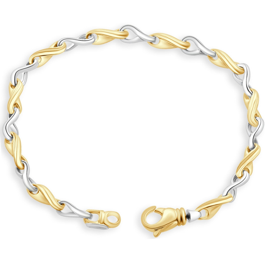Men's 14k Gold (18gram) or Platinum (29gram) 6mm Link Bracelet 8.5"