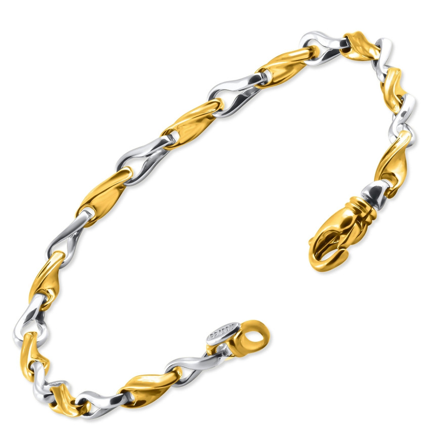 Men's 14k Gold (18gram) or Platinum (29gram) 6mm Link Bracelet 8.5"