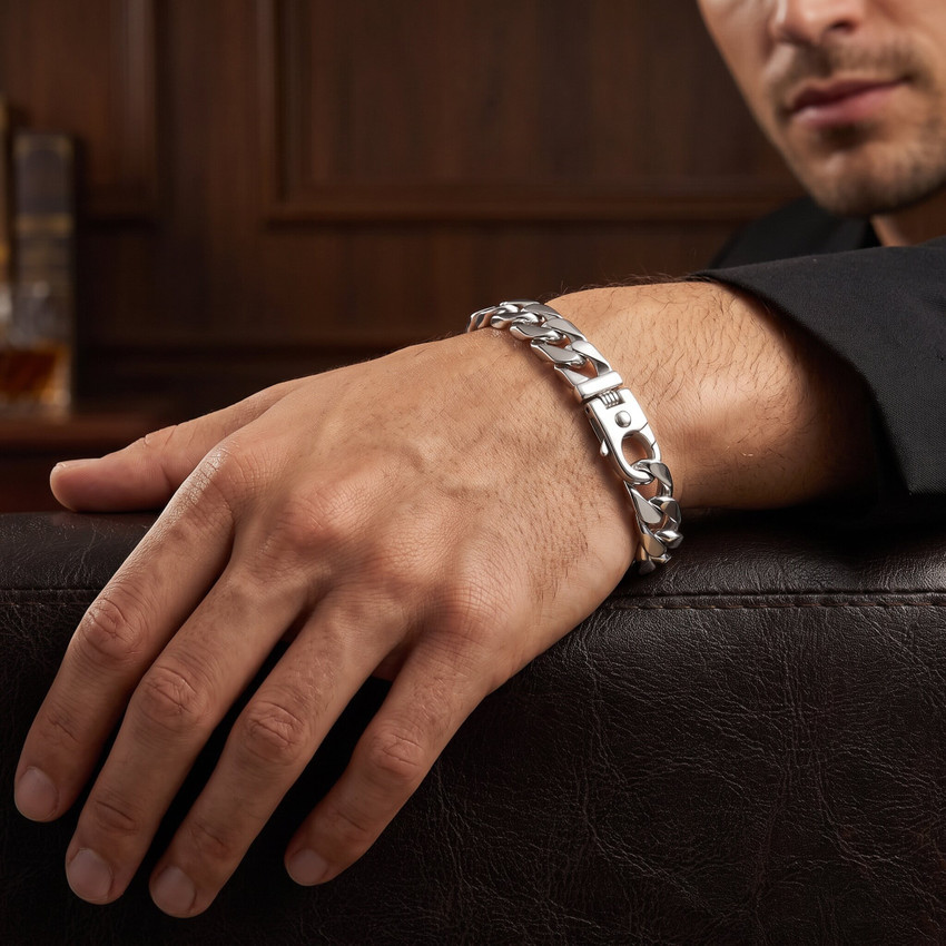 Men's 14k Gold (66gram) or Platinum (106gram) 11.5mm Link Bracelet 8.5"