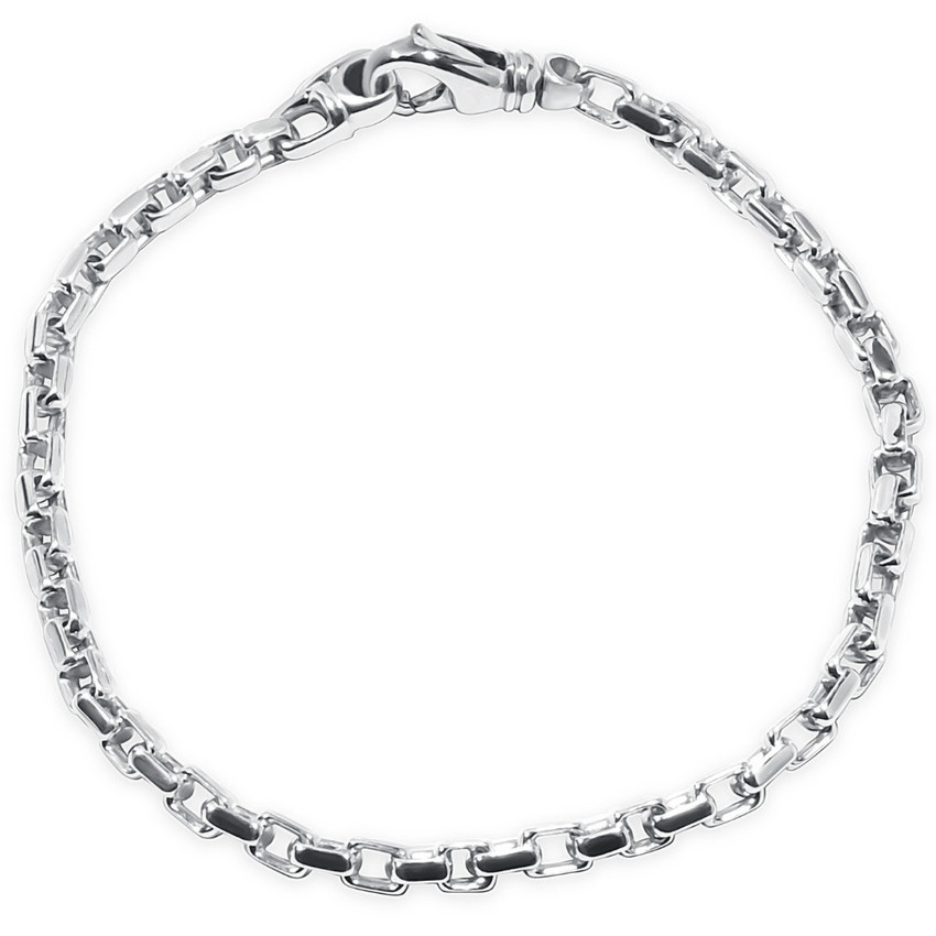 Men's 14k Gold (14gram) or Platinum (20gram) 5mm Link Bracelet 8.5"
