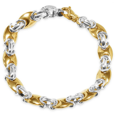 Men's Link 14k Gold (56gram) or Platinum (90gram) 9mm Bracelet 8.5