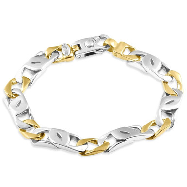 Men's 14k Gold (44gram) or Platinum (70gram) 8.5mm Link Bracelet 8.25