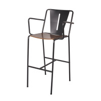 Inicio-V Arm Barstool with Bentwood Seat