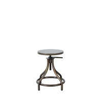 Inicio Adjustable Stool with Metal Seat