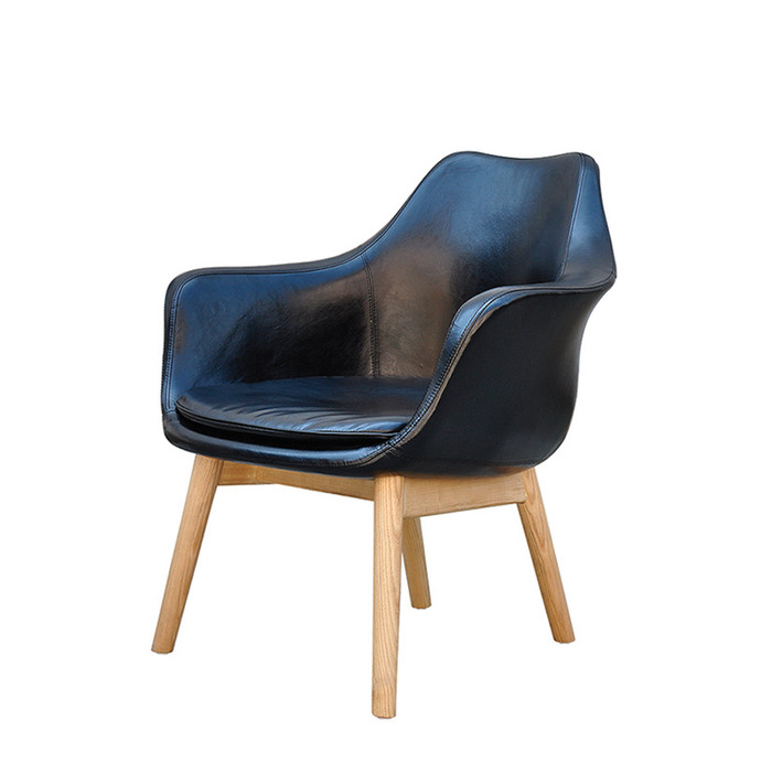 Blake Lounge Chair with Wooden Leg