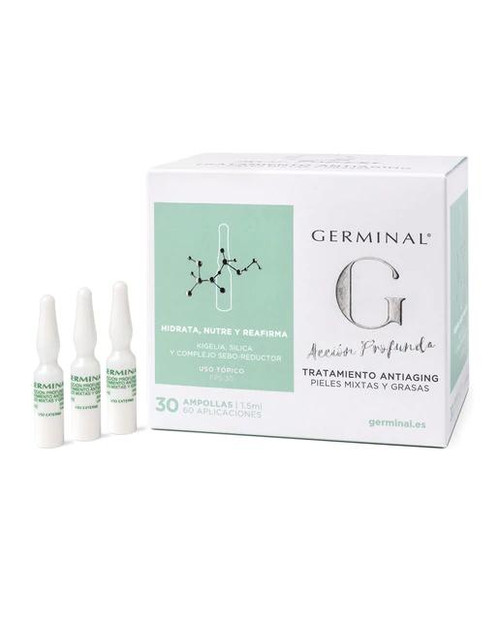 Germinal aCCión profunda antiaging pieles mixtas y grasas 30 ampollas