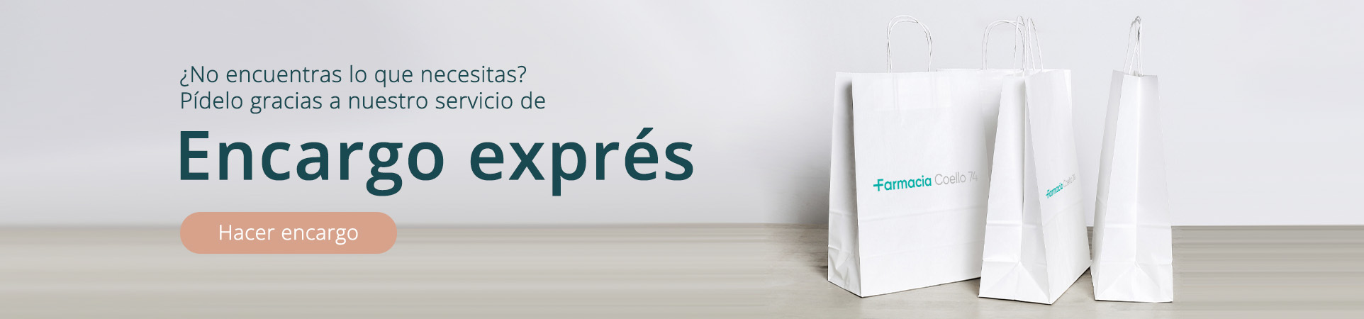 Encargo exprés en Farmacia Coello 74, en barrio de Salamanca, Madrid