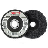 •  Made of an open web of strong continuous nylon filaments to which coarse silicon carbide abrasive grain is bonded.   •   Combination of a soft open backing with an extremely aggressive abrasive makes these discs ultra efficient in removing resistant materials left on the work surface without excessively altering its shape.  •   removes a wide variety of surface contaminents such  as scale, rust, paint, grease, oil, protective waxes