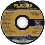 Flexovit Type 27 Depressed Center Grinding Wheels are made for angle grinding applications including weld grinding, beveling, snagging, and other surface preparation jobs requiring moderate to heavy stock removal.  Wheels are 1/4" thick, with 3 full diameters high tensile fiberglass reinforcements for maximum safety.