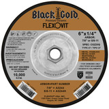 Flexovit Type 27 Depressed Center Grinding Wheels are made for angle grinding applications including weld grinding, beveling, snagging, and other surface preparation jobs requiring moderate to heavy stock removal.  Wheels are 1/4" thick, with 3 full diameters high tensile fiberglass reinforcements for maximum safety.