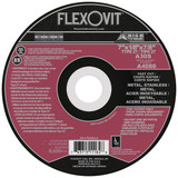 Flexovit Type 27 Depressed Center Cutoff Wheels are designed for extra heavy duty cutting applications, notching, and for narrow surface peripheral grinding applications such as grinding root pass welds.  These wheels should not be used for grinding on an angle (see Depressed Center Combination Wheels for cutting, notching, and light angle grinding applications.)