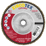 Flexovit Type 27 and Type 29 Flap Discs can grind, blend and finish in one step.  Flap Discs can be used to advantage in many applications that involve the use of depressed center grinding wheels and / or resin fiber discs by eliminating two step finishing and tool change time, thereby reducing total job cost.  Ceramic grain won't contaminate stainless steel.