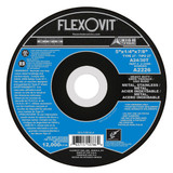 Flexovit Type 27 Depressed Center Grinding Wheels are made for angle grinding applications including weld grinding, beveling, snagging, and other surface preparation jobs requiring moderate to heavy stock removal.  Wheels are 1/4" thick, with 3 full diameters high tensile fiberglass reinforcements for maximum safety.