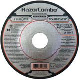 Flexovit’s RAZORBLADE 27 series of Thin Cutoff Wheels for angle grinders are an indispensable tool for the metalworker in both production and maintenance applications.  Choose from 5 versatile specs depending on the job requirement.  The Type 27 wheel shape facilitates flush cutting on flat surfaces.