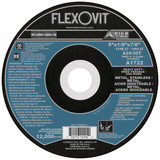 Flexovit Type 27 Depressed Center Combination Wheels are designed for metal fabrication jobs that require alternating between
cutting and light angle grinding.  This eliminates the need for changing wheels, or using two tools to complete the job. 
Combination Wheels are fully reinforced on the back and center of the wheel to prevent edge chipping while angle grinding.