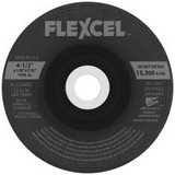 FLEXCEL Type 27 and Type 29 Semi-Flexible Wheels can remove material aggressively like a grinding wheel, and blend and finish like a sanding disc.  FLEXCEL wheels flex to contoured surfaces giving a smooth finish without gouging. Faster stock removal than standard depressed center wheels.  Wheel of choice when working with Aluminum.  Load resistant.