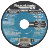 Flexovit’s Razorblade series of Thin Cutoff Wheels for Angle Grinders are an indispensable tool for the metalworker in both production and maintenance applications.  Choose from 5 versatile specs depending on the job requirement.  Use ONLY with flanges designed for mounting Type 1 wheels