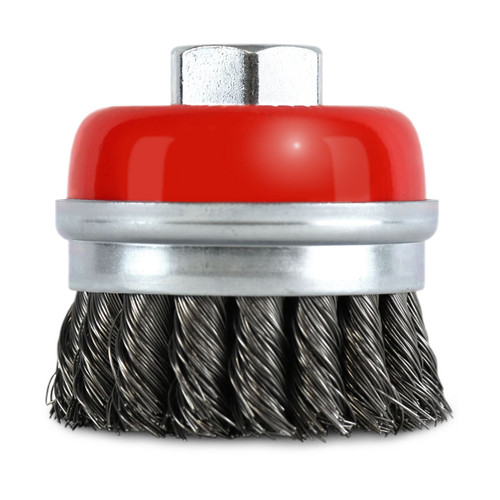 •  Flexible, crimped wire brushes are ideal for applications on flat surfaces.  •  Knot wire cups are designed to stand up to the most demanding jobs.