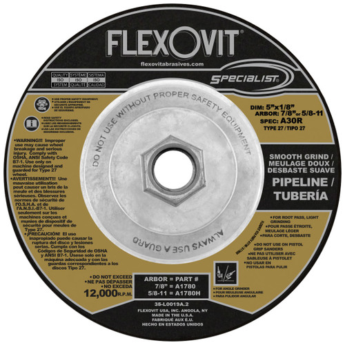 Flexovit Type 27 Depressed Center Combination Wheels are designed for metal fabrication jobs that require alternating between
cutting and light angle grinding.  This eliminates the need for changing wheels, or using two tools to complete the job. 
Combination Wheels are fully reinforced on the back and center of the wheel to prevent edge chipping while angle grinding.