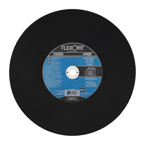 Flexovit Type 1 High Speed Gas & Electric Saw Wheels are built for maximum durability.  High tensile double fiberglass reinforcement and sturdy bond formulations ensure operator safety when using these powerful saws.