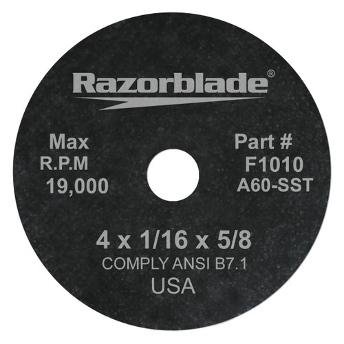 Flexovit’s Razorblade series of Thin Cutoff Wheels for Angle Grinders are an indispensable tool for the metalworker in both production and maintenance applications.  Choose from 5 versatile specs depending on the job requirement.  Use ONLY with flanges designed for mounting Type 1 wheels