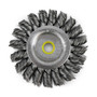 •  Knot wire wheel brushes feature twisted wire tufts for heavy duty applications.  •  High quality wire delivers reliable cleaning performance every time.